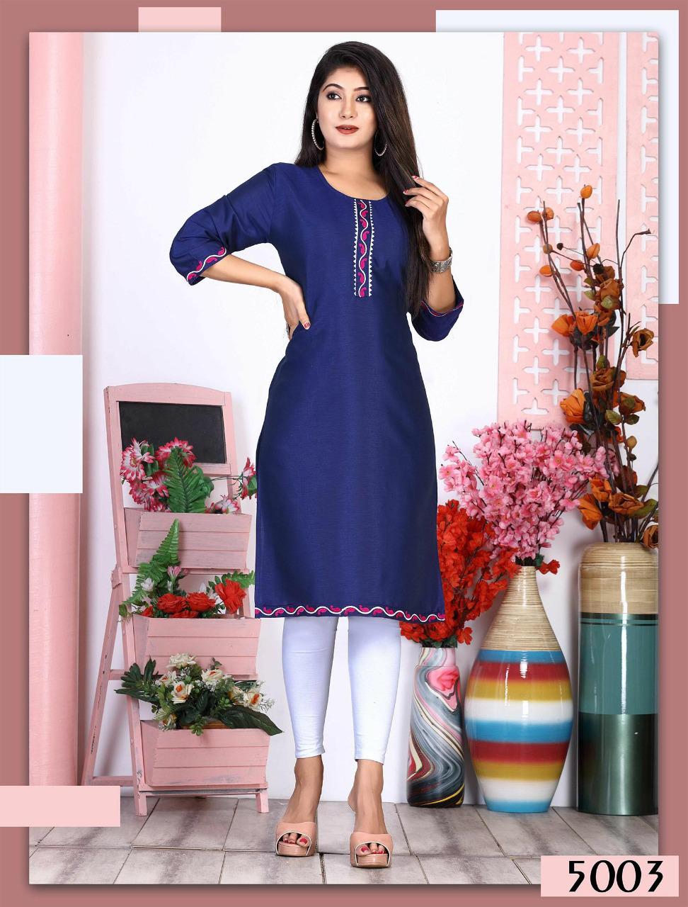 Riyaa Hemangi Heavy Rayon Regular Wear Designer Kurti Collection